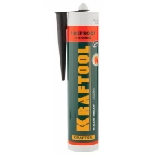Герметик термостойкий KRAFTOOL KRAFTFLEX FR150 41260-4, силикатный, черный, огнеупорный, 300 мл.