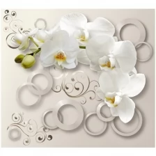 Фотообои Московская обойная фабрика Белая орхидея 6157-ML 300х270см