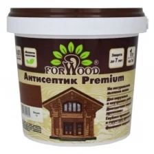 Масляный антисептик Forwood премиум 1л для защиты дерева до 10лет цвет вишня для наружных и внутренних работ без запаха