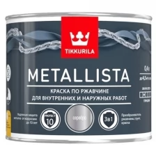 Краска для металла по ржавчине 3в1 Metallista TIKKURILA 0,9 л бесцветная (база С)
