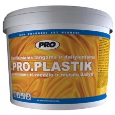 PRO COLORE Краска для пластика , дерева и металла без запаха PRO.PLASTIK 1л ,RAL-9003