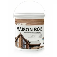 Краска-лазурь для древесины Vincent Maison en Bois база А, белая, шелковисто-глянцевая (9л)