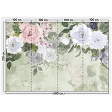 Фотообои / флизелиновые обои Весенние розы 4 x 2,7 м