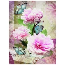 Фотообои Milan Цветы и бабочки, M293, 200х270 см, виниловые на флизелиновой основе
