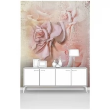Фотообои на стену первое ателье "Розовые розы объемные" 200х250 см (ШхВ), флизелиновые Premium