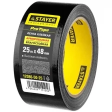 Армированная лента Stayer Professional 12086-50-25 универ. влагостойкая 48ммх25м черная