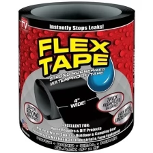 Сверхсильная клейкая лента Flex Tape / Черная / 10 см.
