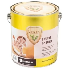 Декоративная пропитка для дерева Veres Junior Lazura №6, матовая, 0,25 л, пшеничная