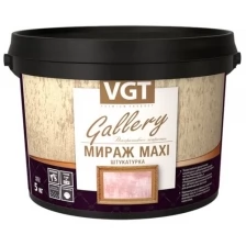 Штукатурка декоративная VGT Gallery Мираж Maxi (5кг) серебристо-белый