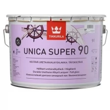 Износостойкий алкидно-уретановый лак Tikkurila Unica Super 90 0,9L