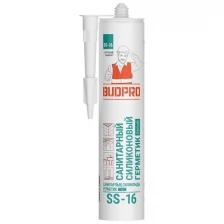 Герметик силиконовый санитарный Budpro Sanitary Silicone Transparent SS-15, 240 мл, прозрачный