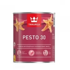 Эмаль алкидная стойкая полуматовая Pesto 30 (Песто 30) TIKKURILA 0,9 л бесцветная (база С)