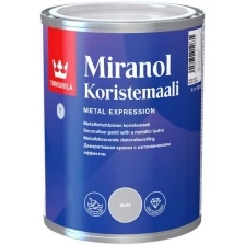 Краска декоративная с металлическим эффектом Miranol Koristemaali (Миранол) TIKKURILA 1 л серебристы