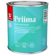 Краска водно-дисперсионная интерьерная Priima (Приима) TIKKURILA 0,9л бесцветный (база С)