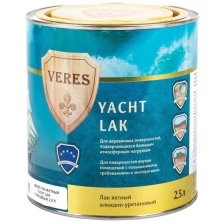 Лак яхтный Veres, алкидно-уретановый, глянцевый, 5 л