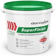 Шпатлевка финишная полимерная Danogips SuperFinish, 3 л