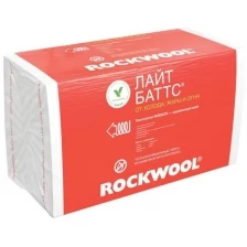 Каменная вата Rockwool Лайт Баттс, 1000 x 600 x 50 мм, 10 плит