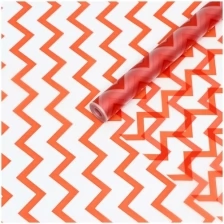 Пленка матовая "Зигзаг", красный, 0.6 x 10 м, 200 г
