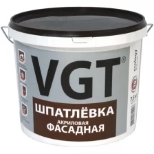 Шпатлевка фасадная VGT, акриловая, 7,5 кг