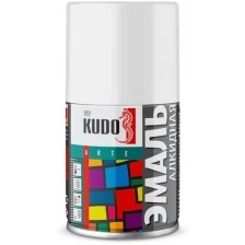 Аэрозольная алкидная краска Kudo KU-1001.2, глянцевая, 140 мл, белая