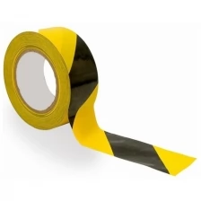 Клейкая лента Комус 48 мм, 36 м, 45 мкм, желтая, с черной разметкой, 36 шт (88877)