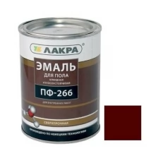 Эмаль Лакра ПФ-266 красно-коричневая, 20 кг