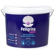 Краска моющаяся для наружных и внутренних работ Pelligrina Paint, акриловая, белоснежная, 7 кг