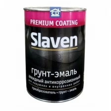 Грунт - эмаль Slaven быстросохнущий антикоррозионный черный 1,1 кг