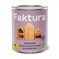 Пропитка Faktura, для дерева, защитно-декоративная, орех, 0.7 л, 208448