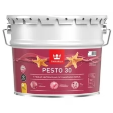 Эмаль алкидная стойкая полуматовая Pesto 30 (Песто 30) TIKKURILA 9 л бесцветная (база С)