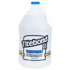 Клей столярный Titebond II Transparent для дерева, влагостойкий, прозрачный, 3,78 л