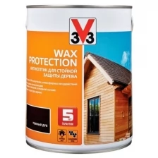 Антисептик для стойкой защиты дерева V33 Wax Protection (2,5л) венге