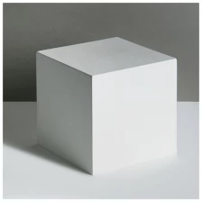 Мастерская Экорше Геометрическая фигура куб, 20 см (гипсовая)