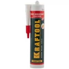 Герметик силиконовый Kraftool красный, температуростойкий (от -62 С до 275 С), 300мл .