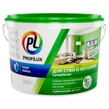 Краска для стен и потолков акриловая Profilux ВД краска PL- 04А глубокоматовая белая 7 кг.
