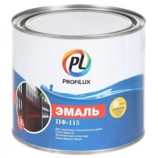 Profilux Эмаль ПФ-115 чёрная глянцевая -9005 1,9кг