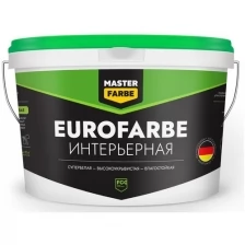 ВД краска Eurofarbe влагостойкая белая MASTER FARBE 14 кг