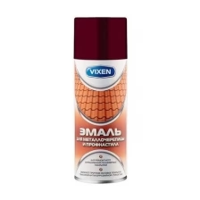 VIXEN Эмаль для металлочерепицы и профнастила винно-красный (RAL 3005), аэрозоль