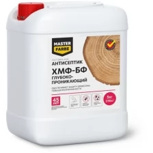 Антисептик глубокопроникающий ХМФ-БФ для защиты древесины повышенной влажности MASTER FARBE 5 кг