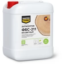Антисептик экологичный бесцветный ФБС-211 для защиты древесины от синевы и плесени MASTER FARBE 10 кг