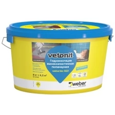 Готовая гидроизоляционная мастика Vetonit weber.tec 822 ведро, 8 кг, розовая 1016081