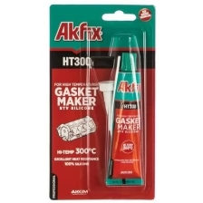 Akfix Термостойкий силиконовый герметик Akfix HT300 красный, 50 мл SA215