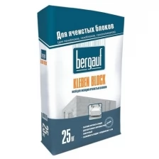 Бергауф Клебен Блок клей монтажный для ячеистого бетона (25кг) / BERGAUF Kleben Block клей для укладки ячеистых бетонов (25кг)