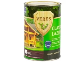 Декоративная пропитка для дерева Veres Classic Lazura №4, матовая, 0,9 л, орех