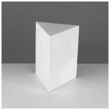 Мастерская Экорше Геометрическая фигура призма трёхгранная, 20 см (гипсовая)
