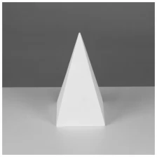 Геометрическая фигура, пирамида 4-гранная Мастерская Экорше, 20 см (гипсовая) 2515160 .