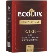 Клей для обоев Ecolux Professional тяжелые обои, Эколюкс, стеклообои, 500 г
