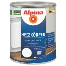 Эмаль алкидная Alpina Heizkoerper Для радиаторов белая, 0,75 л