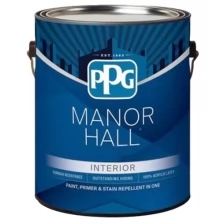 PPG Manor Hall Interior "Flat" Краска для стен и потолков (белая, глубокоматовая, база 82-3110, 3,78 л)