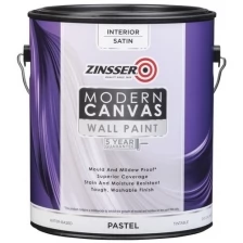 Zinsser Modern Canvas "Satin" Краска дизайнерская для внутренних работ (под колеровку, полуматовый, база Accent, 3,43 л)